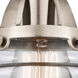 Nouveau 2 Small Canton 1 Light 5 inch Brushed Satin Nickel Semi-Flush Mount Ceiling Light in Clear Glass