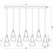 Aimie Linear Chandelier Ceiling Light in Matte Black