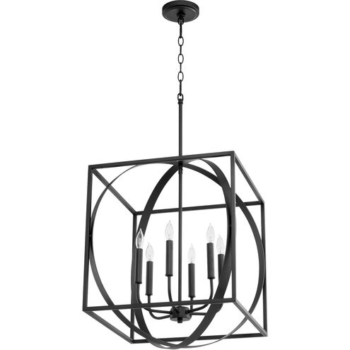 Fort Worth 6 Light 18 inch Noir Pendant Ceiling Light