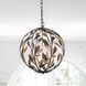 Broche 4 Light 16 inch English Bronze and Antique Gold Mini Chandelier Ceiling Light