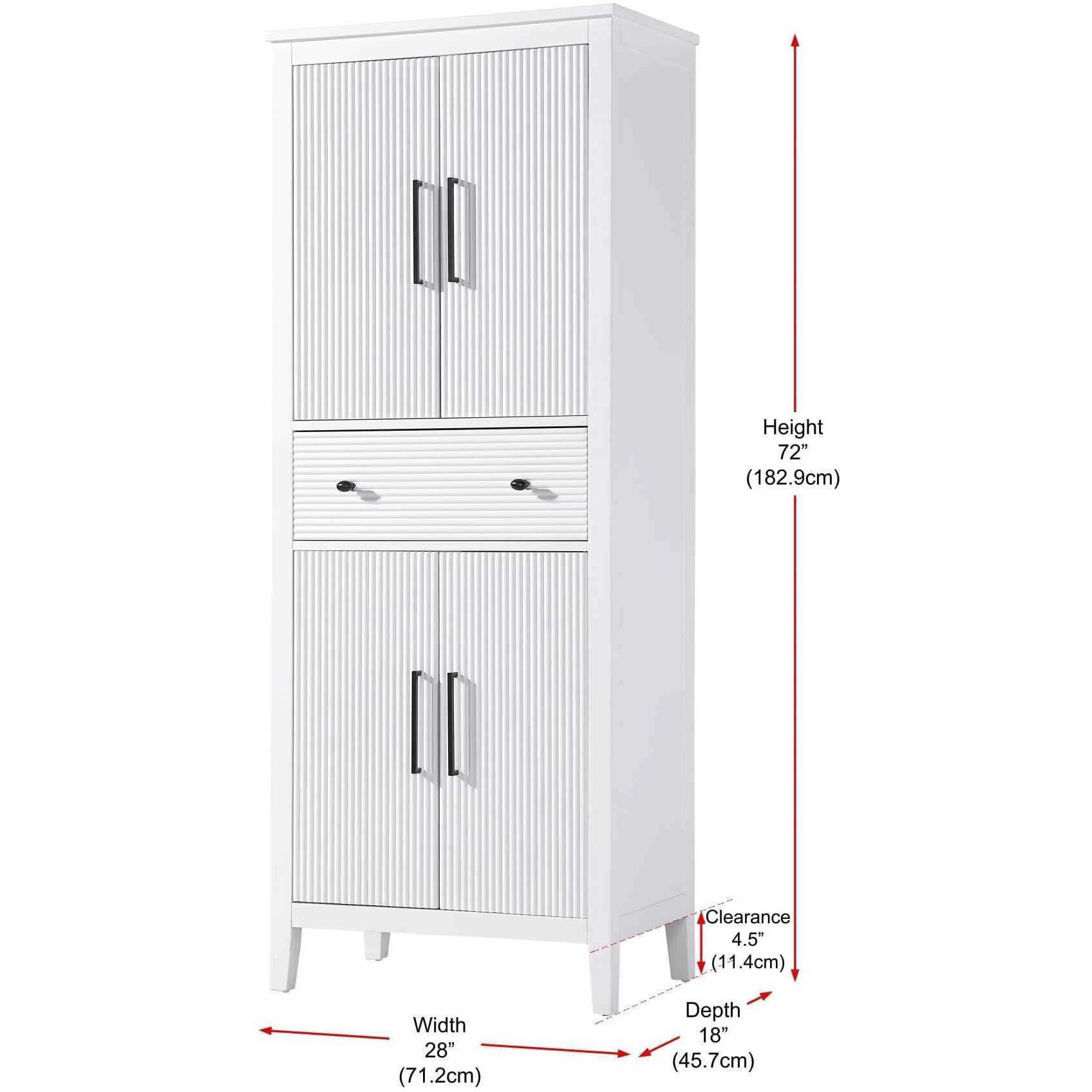 Blakely White Bathroom Storage Cabinet
