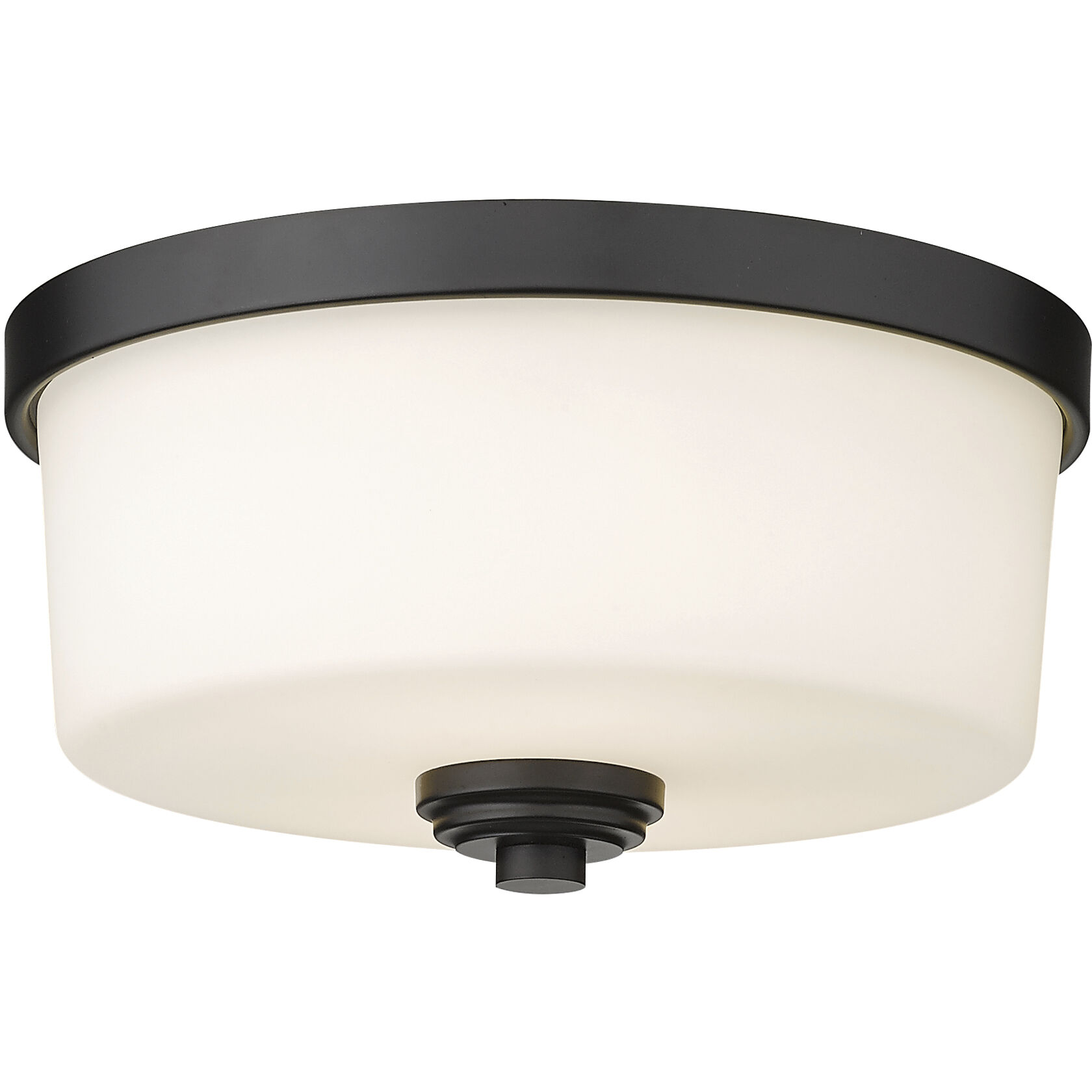 Arlington 2 Light 12.25 inch Matte Black Flush Mount Ceiling Light