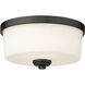 Arlington 2 Light 12.25 inch Matte Black Flush Mount Ceiling Light