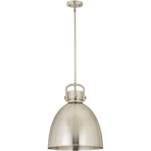 Newton Bell 1 Light 14 inch Satin Nickel Pendant Ceiling Light