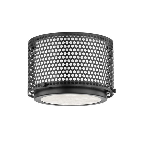 Oracle 1 Light 10 inch Black Brass Flush Mount Ceiling Light