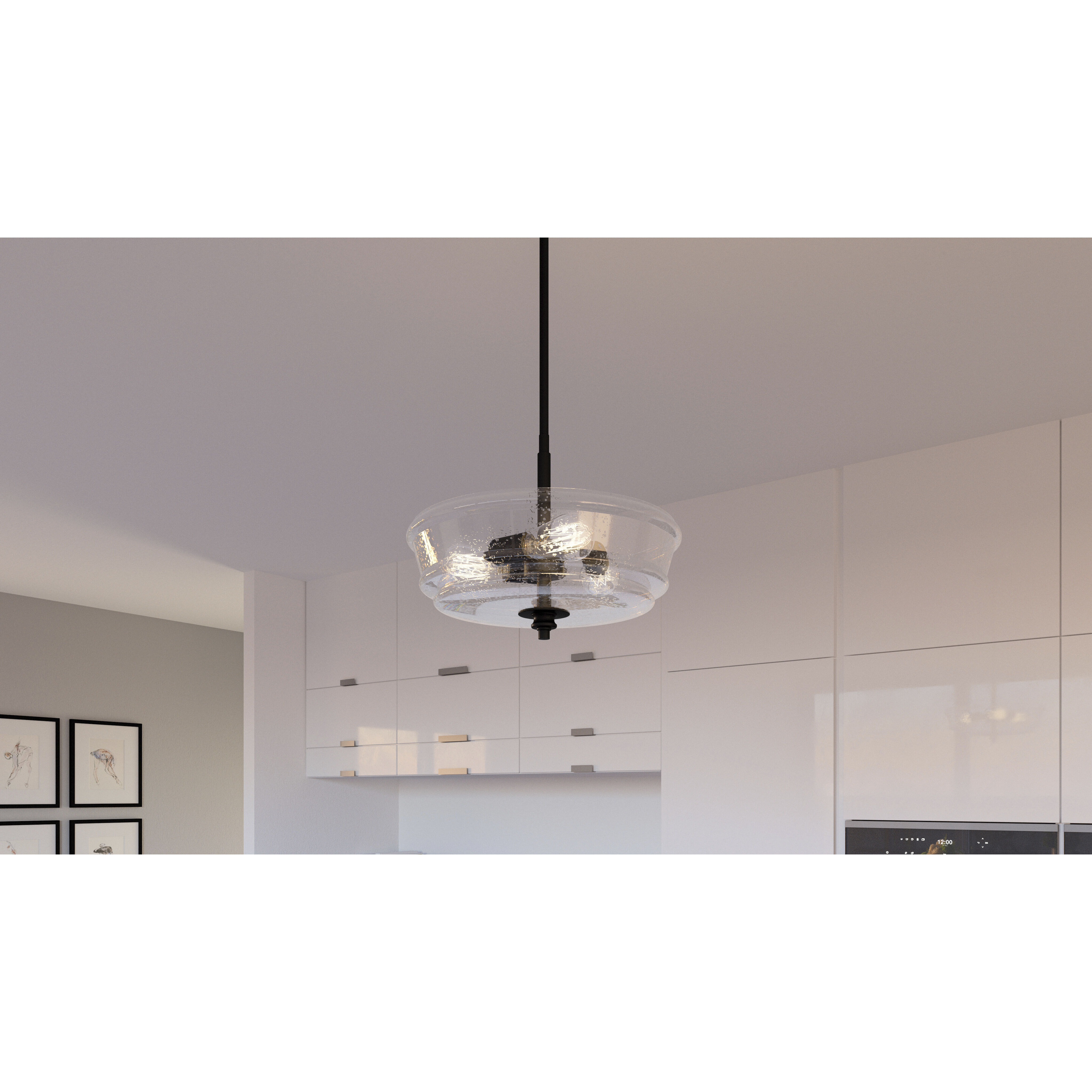 McIntire 3 Light 15 inch Matte Black Pendant Ceiling Light