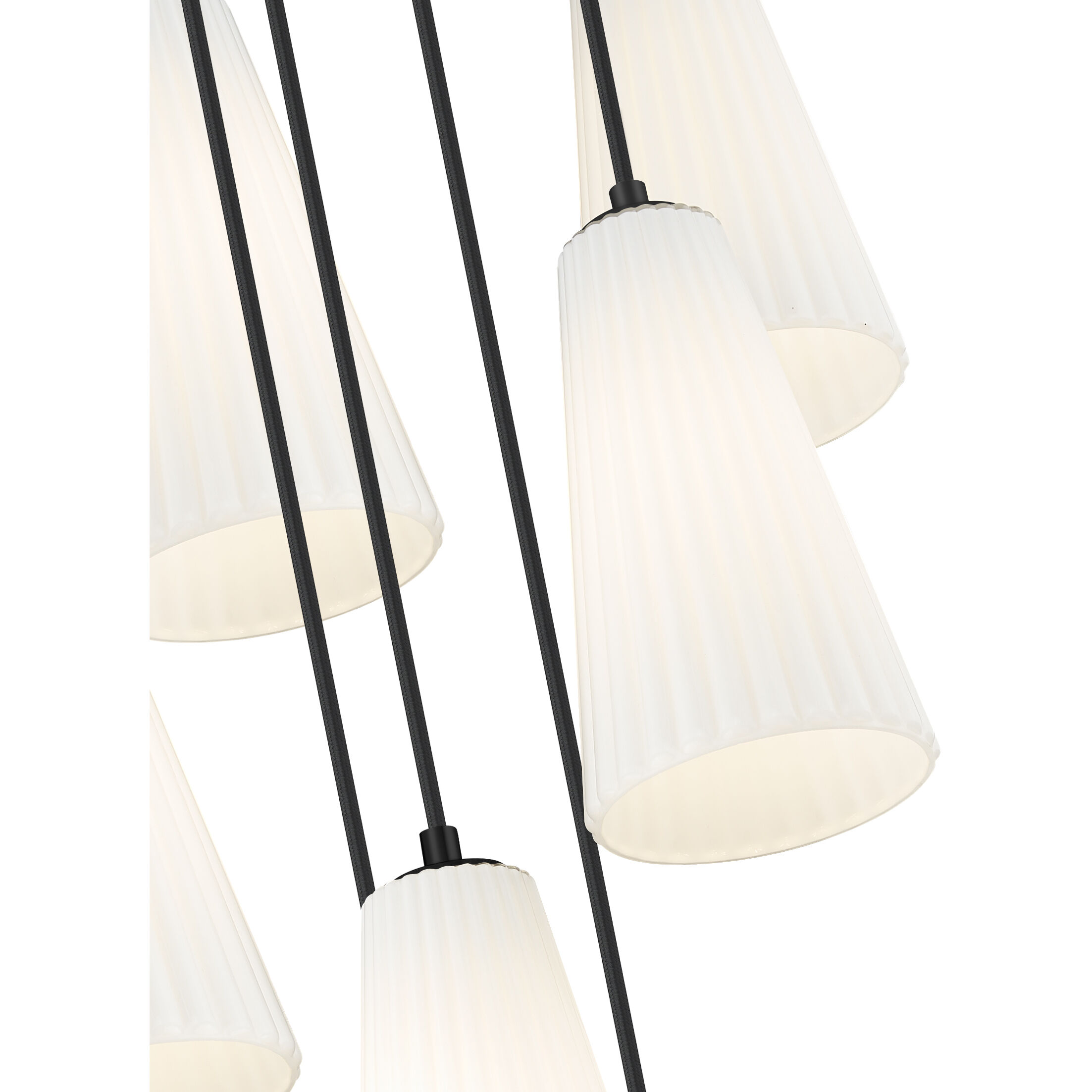 Farrell 7 Light 18 inch Matte Black Chandelier Ceiling Light