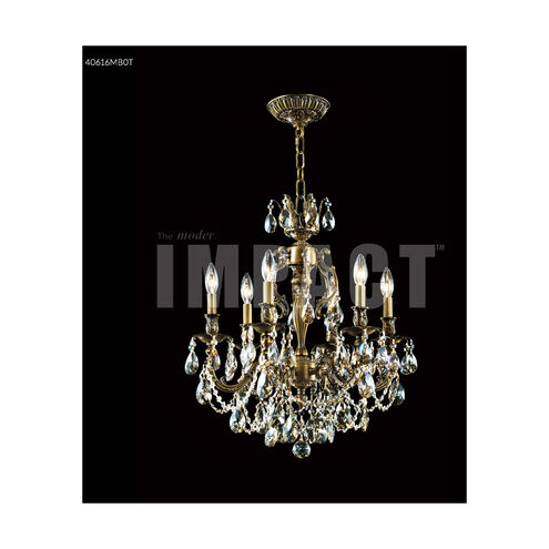 Brindisi 6 Light 21 inch Monaco Bronze Crystal Chandelier Ceiling Light