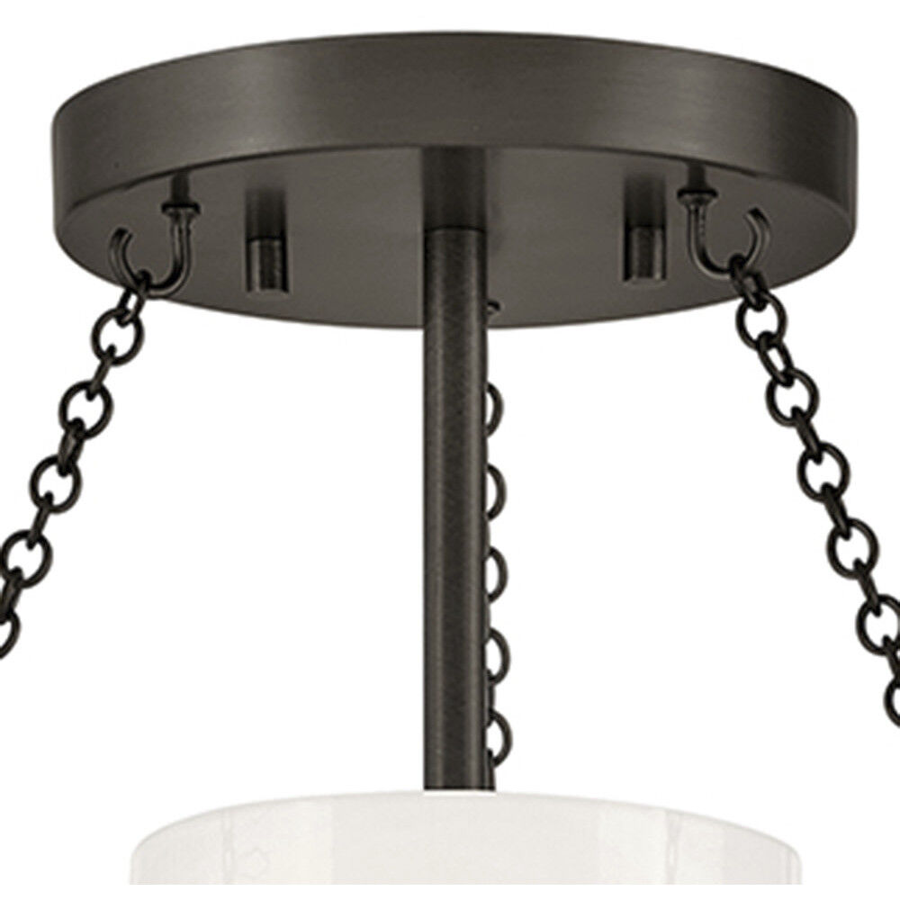 Collins 1 Light 15 inch Black Oxide Semi-Flush Mount Ceiling Light, Medium