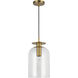 Alora Mood Sylvia 1 Light 8 inch Brushed Gold Pendant Ceiling Light