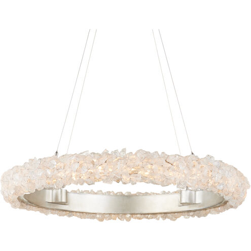 Iconoclast 1 Light 32 inch Contemporary Silver Leaf/Contemporary Silver/Natural Chandelier Ceiling Light