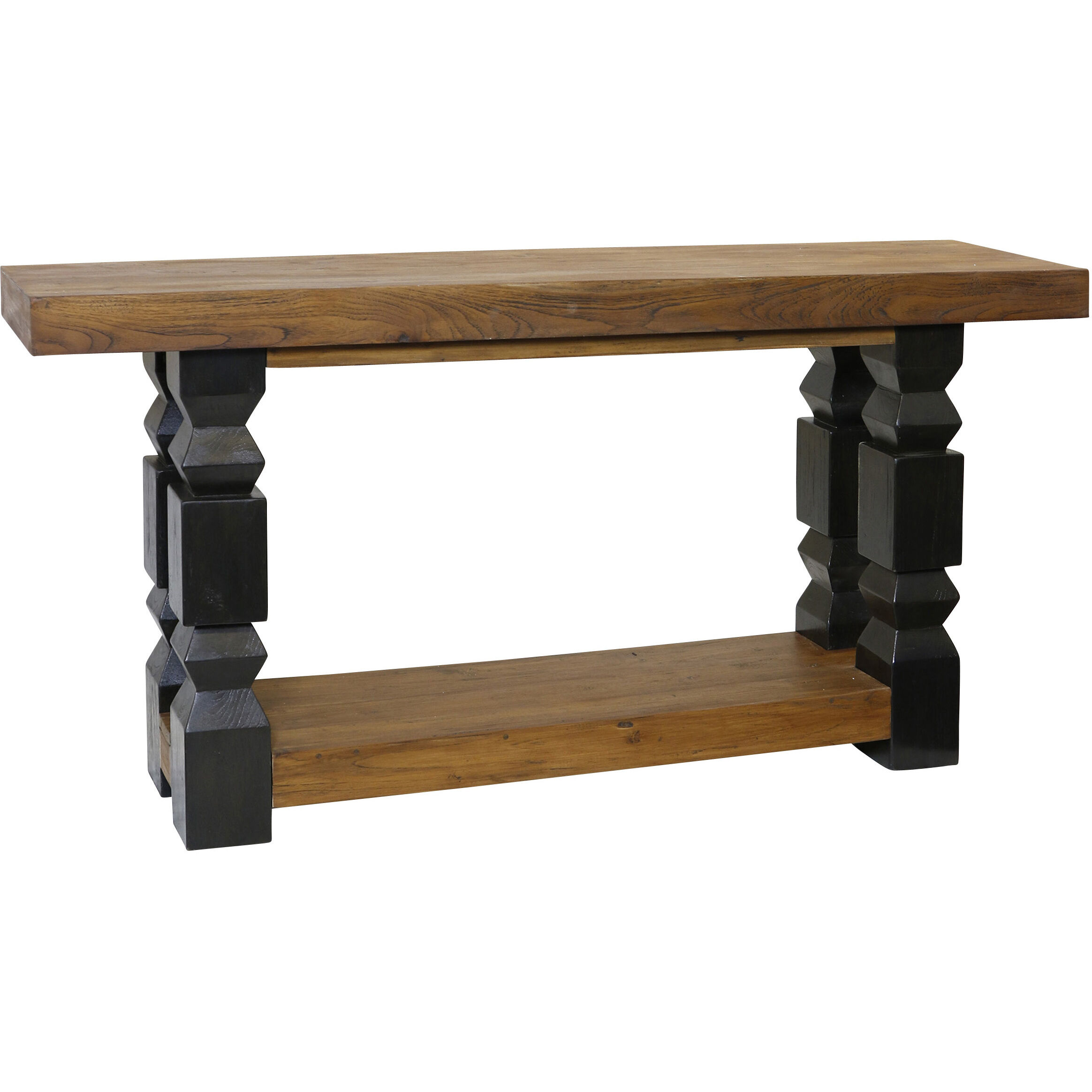 Cameron 63 X 16 inch Brown Mix and Black Wash Console Table