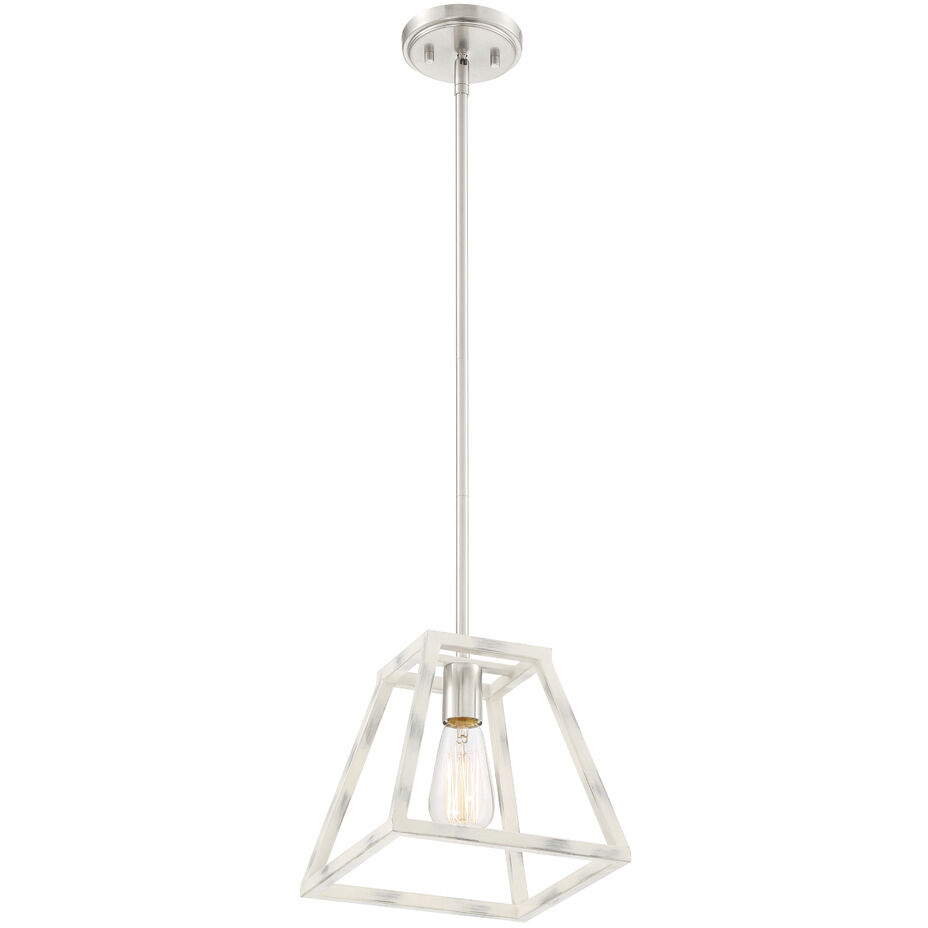 Rhode 1 Light 9.25 inch Coastal Weathered White Mini Pendant Ceiling Light