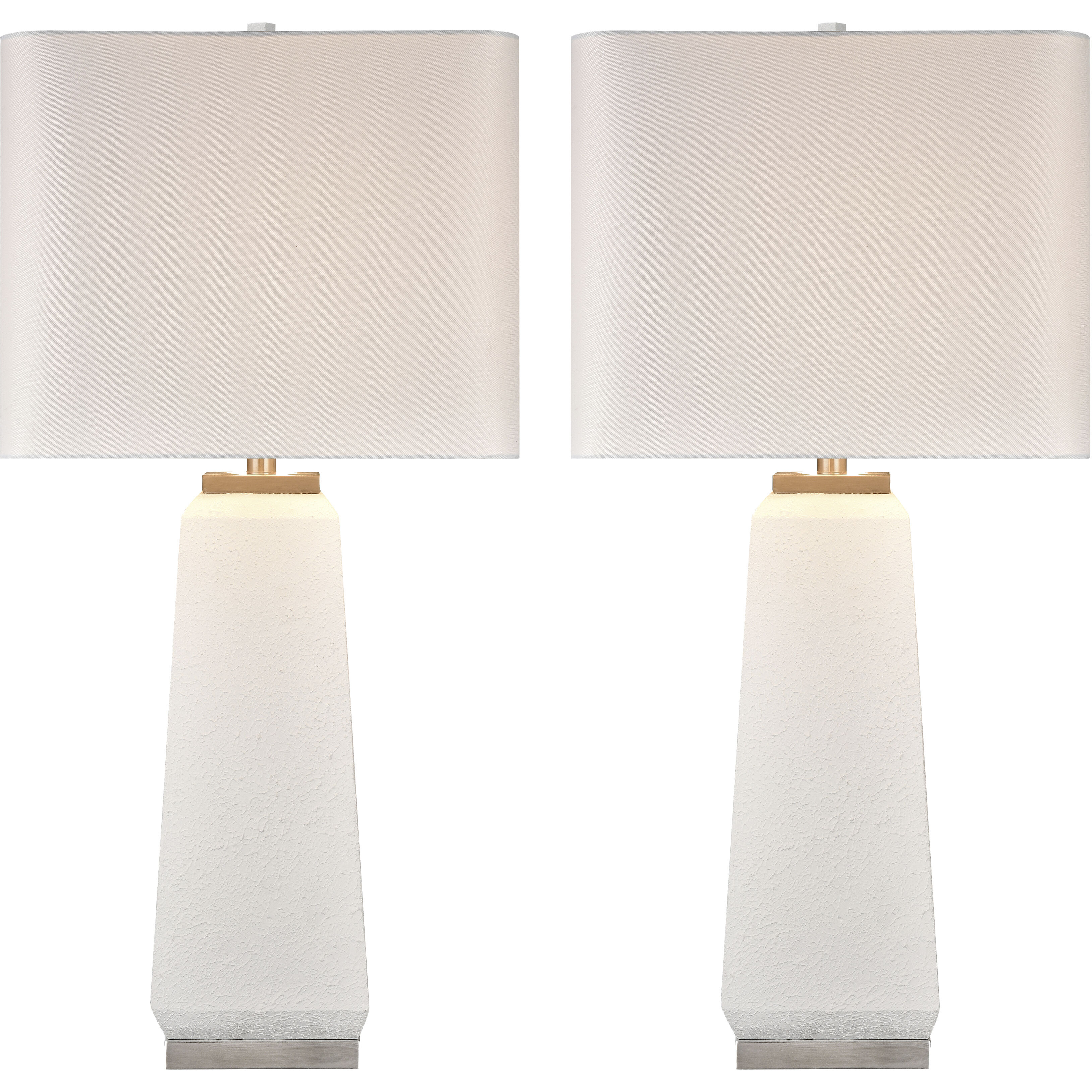 Luke 34.5 inch 150 watt White Table Lamp Portable Light