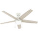 Bardot 52 inch Fresh White with Fresh White/Light Oak Blades Ceiling Fan