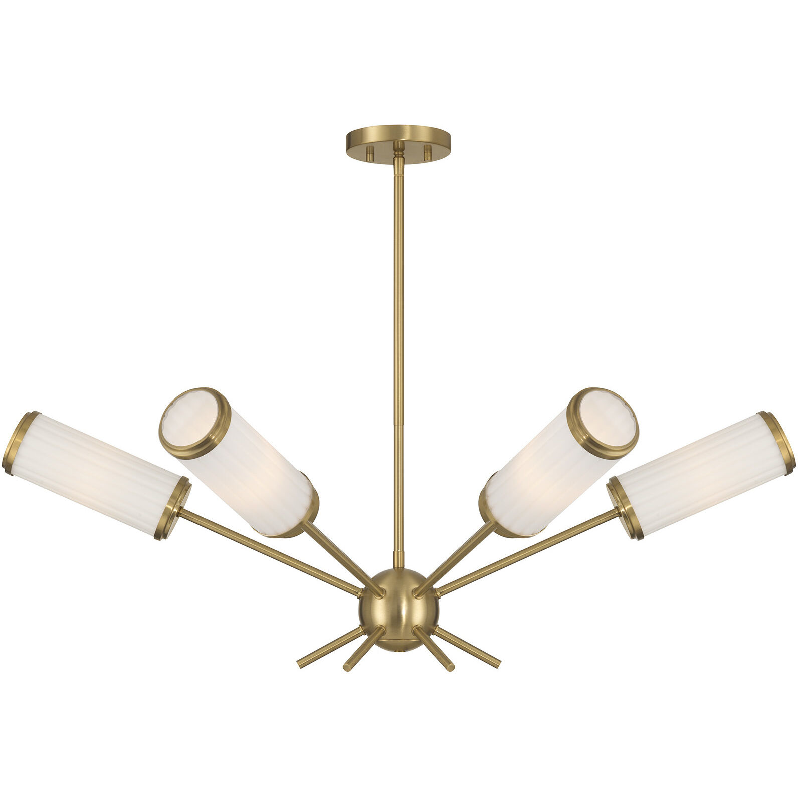 Denison 6 Light 36 inch Warm Brass Chandelier Ceiling Light