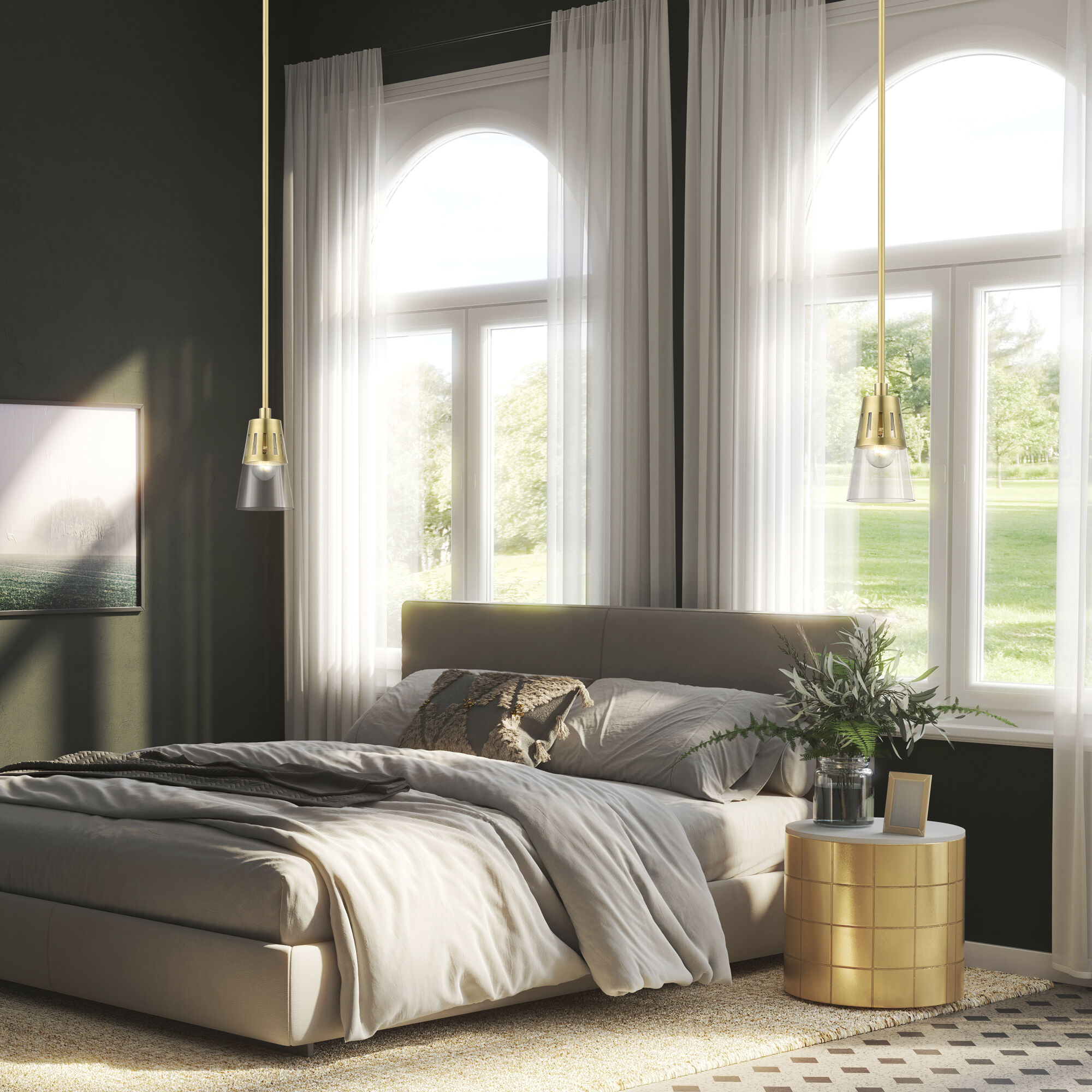 Bennington 1 Light 5.13 inch Natural Brass Mini Pendant Ceiling Light