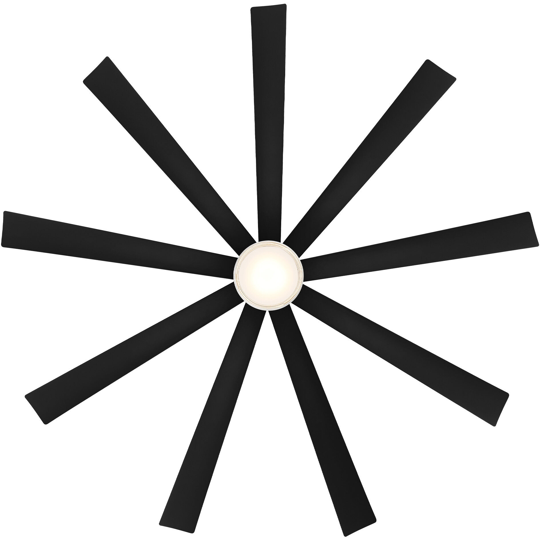 Wynd XL 72 inch Matte Black Downrod Ceiling Fan in 3500K