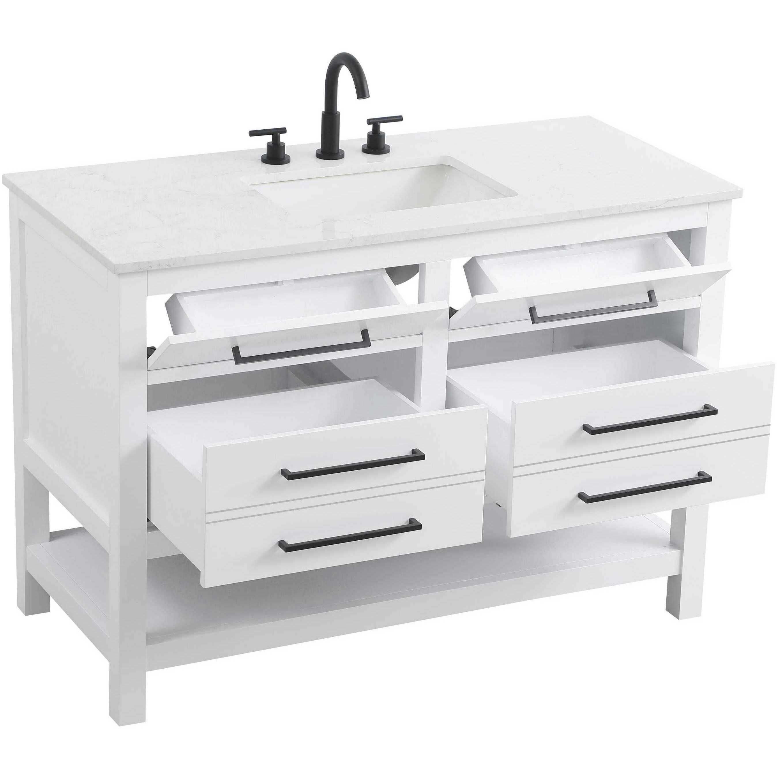 Karson 48 X 34 inch White Bathroom Vanity Cabinet