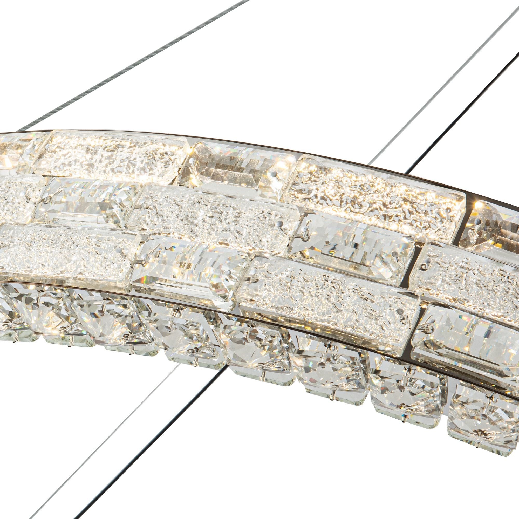 Elegance LED 39.37 inch Polished Nickel Chandelier Ceiling Light