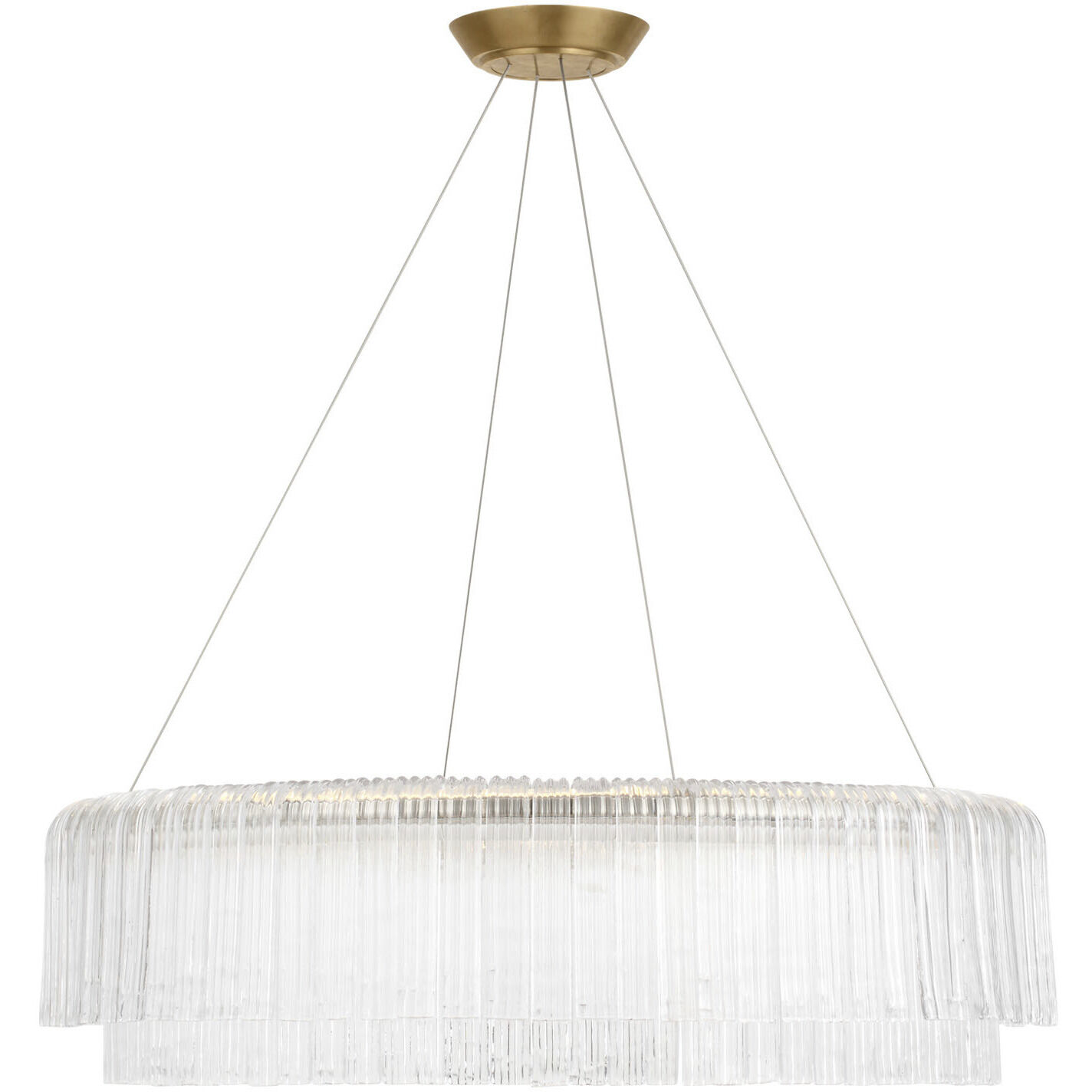 Ian K. Fowler Maderno LED 36.25 inch Hand-Rubbed Antique Brass Chandelier Ceiling Light