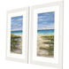 Waterside Blue and Green and Brown Framed Art