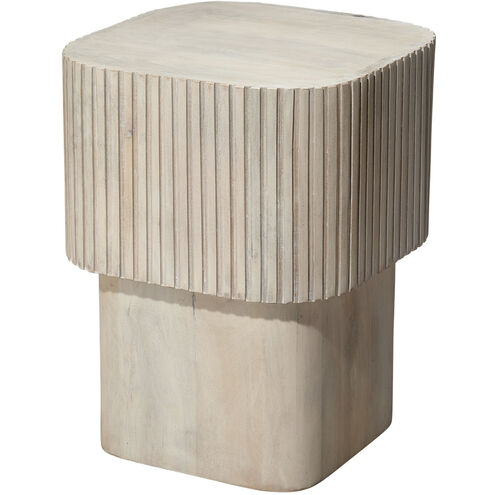 Notch 20.75 X 15.75 inch White Bleach Side Table, Square