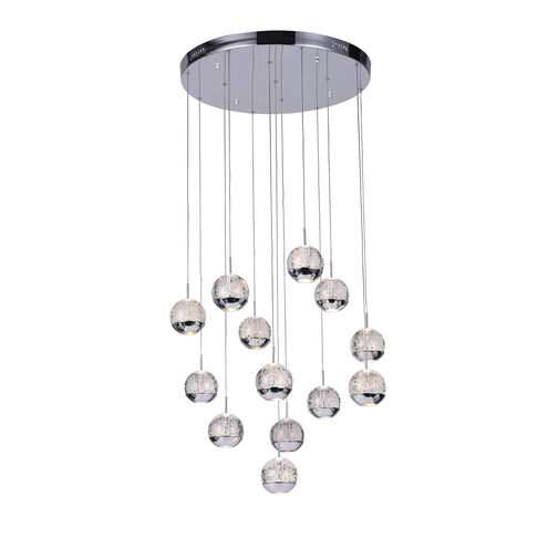 Perrier LED 24 inch Chrome Multi Light Pendant Ceiling Light