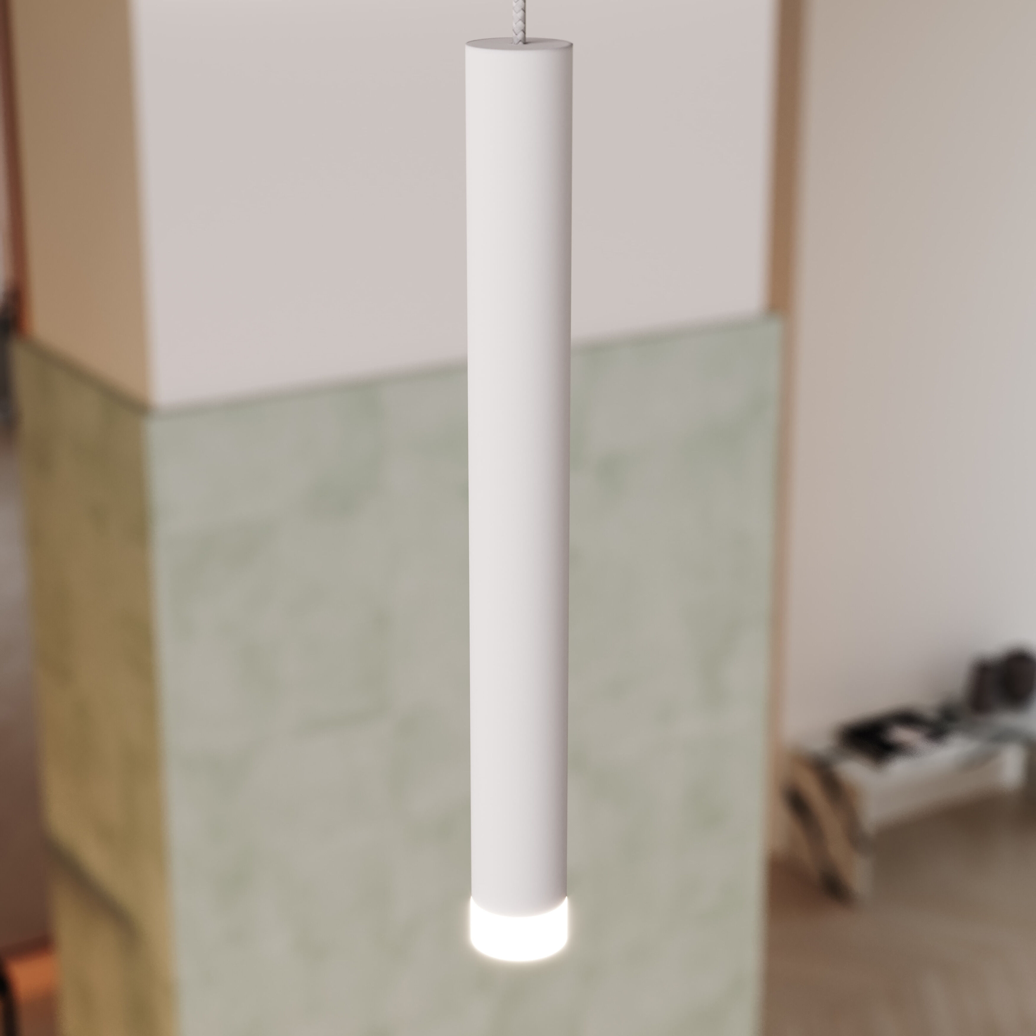 Suspenders LED 137.25 inch Satin Black Suspension Ceiling Light, Multi-light