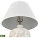 Goodell 27.5 inch 9 watt White Glazed with Clear Table Lamp Portable Light