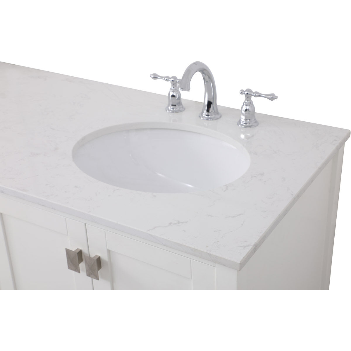 Irene 60 X 22 X 34 inch White Vanity Sink Set