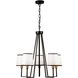 Coco LED 25.6 inch Gold and Black Chandelier Ceiling Light
