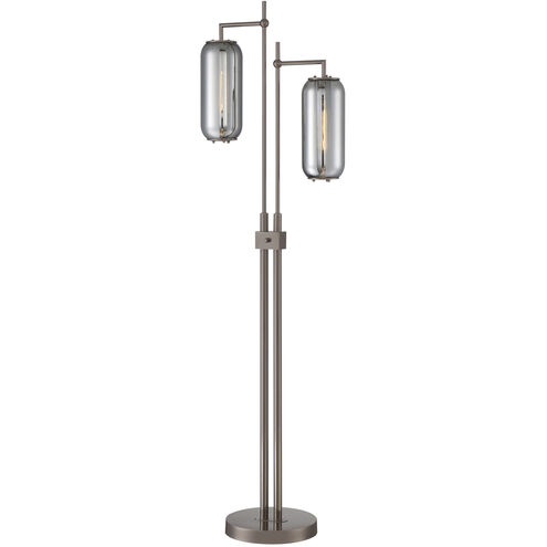 Hagen 64 inch 40.00 watt Gun Metal Floor Lamp Portable Light