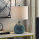 Accent 22 inch 60.00 watt Turquoise Table Lamp Portable Light
