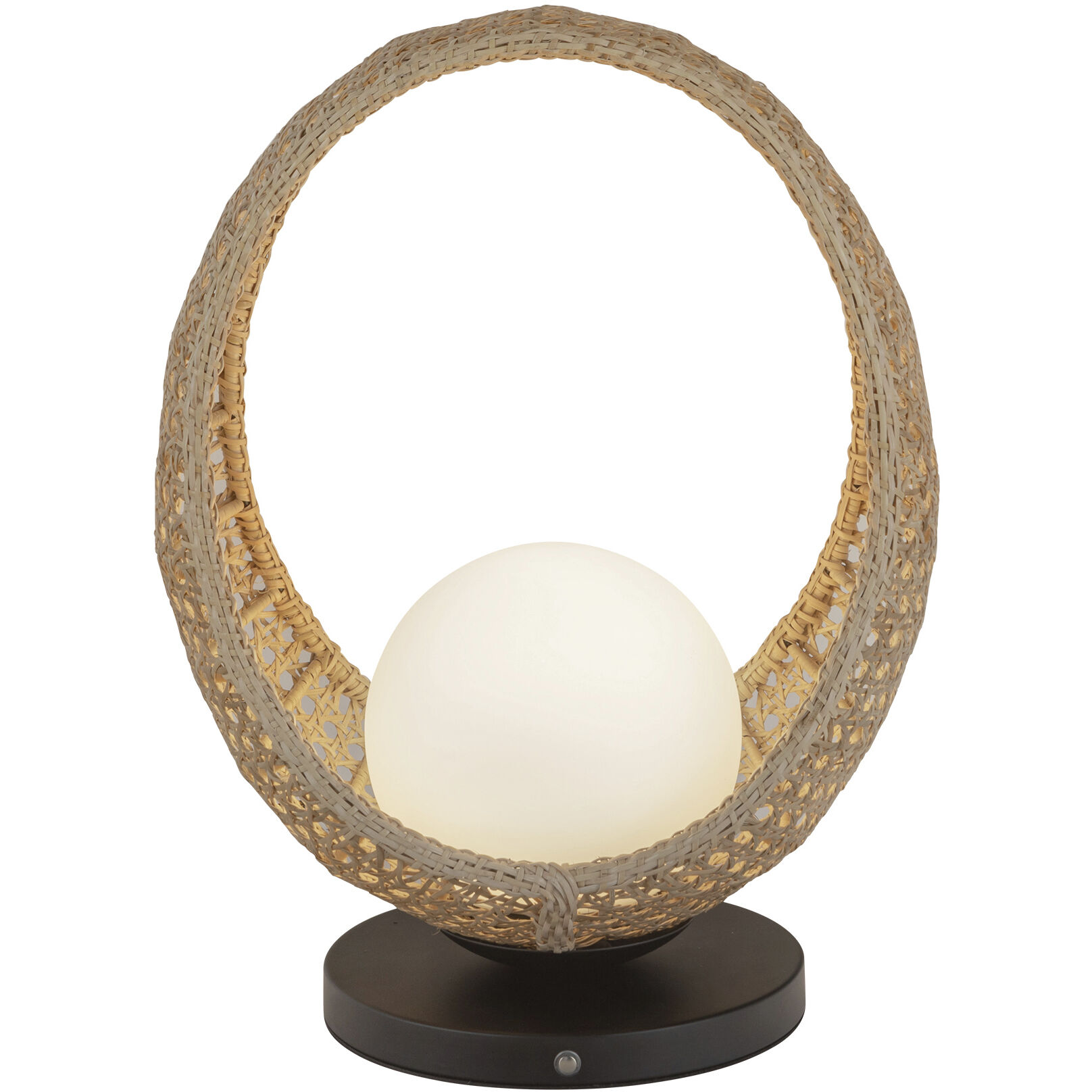 Lanai 16 inch 5.00 watt Black/Opal Glass Table Lamp Portable Light