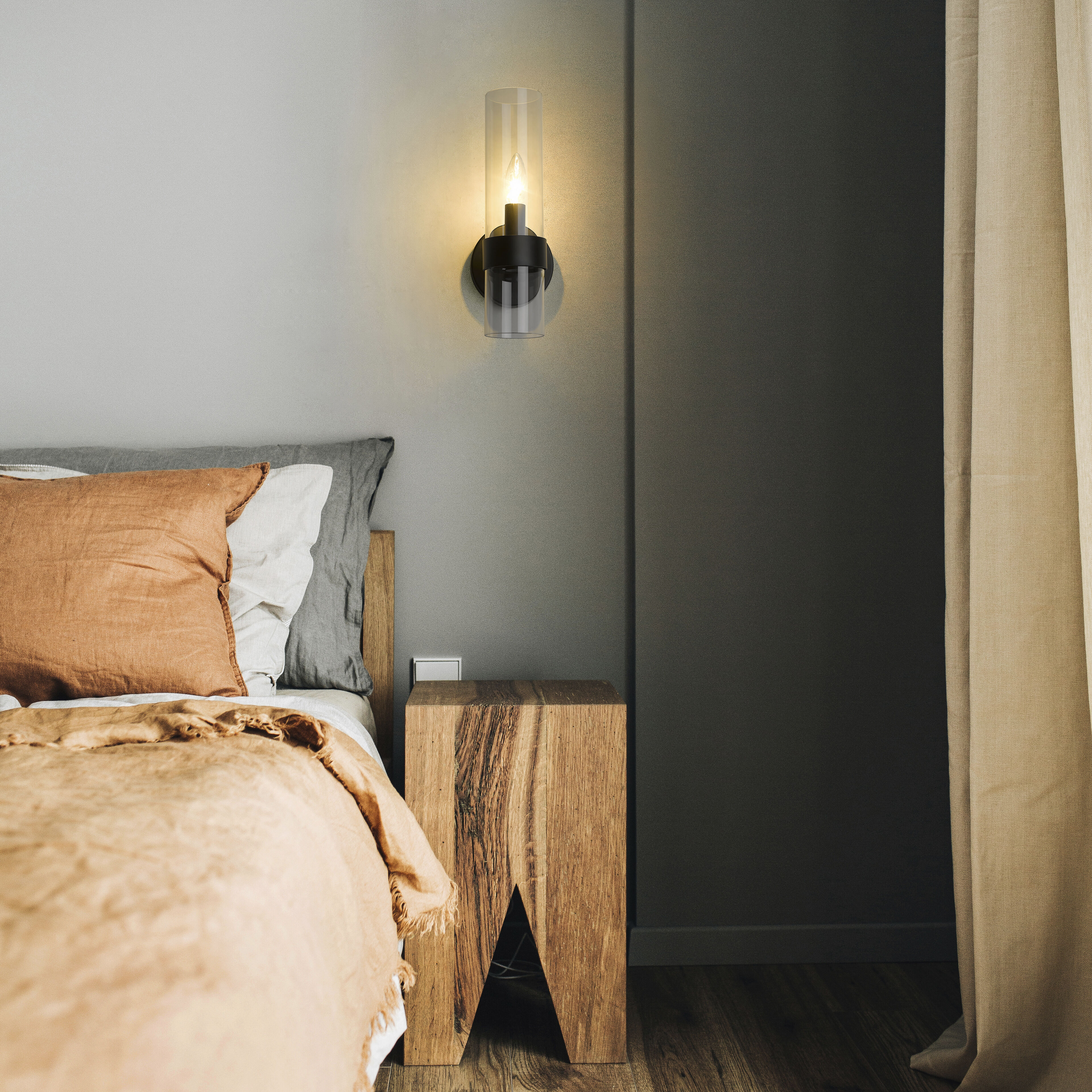 Datus 1 Light 6.5 inch Matte Black Wall Sconce Wall Light