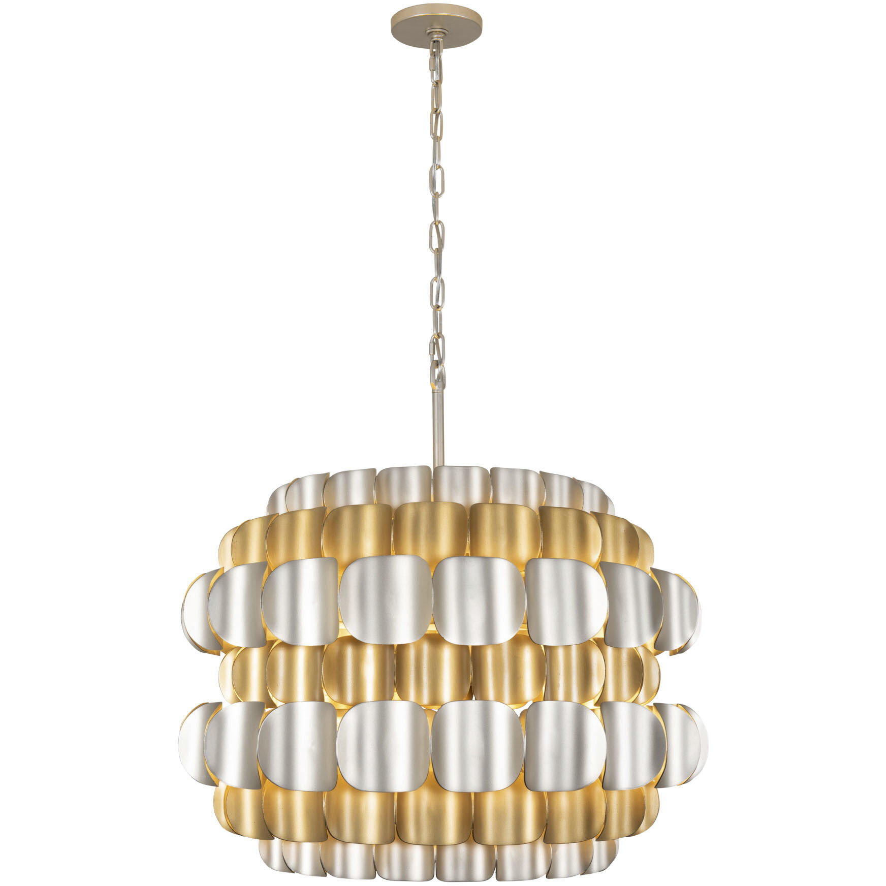 Swoon 6 Light 26.5 inch Antique Gold Pendant Ceiling Light, Smithsonian Collaboration