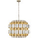 Swoon 6 Light 26.5 inch Antique Gold Pendant Ceiling Light, Smithsonian Collaboration