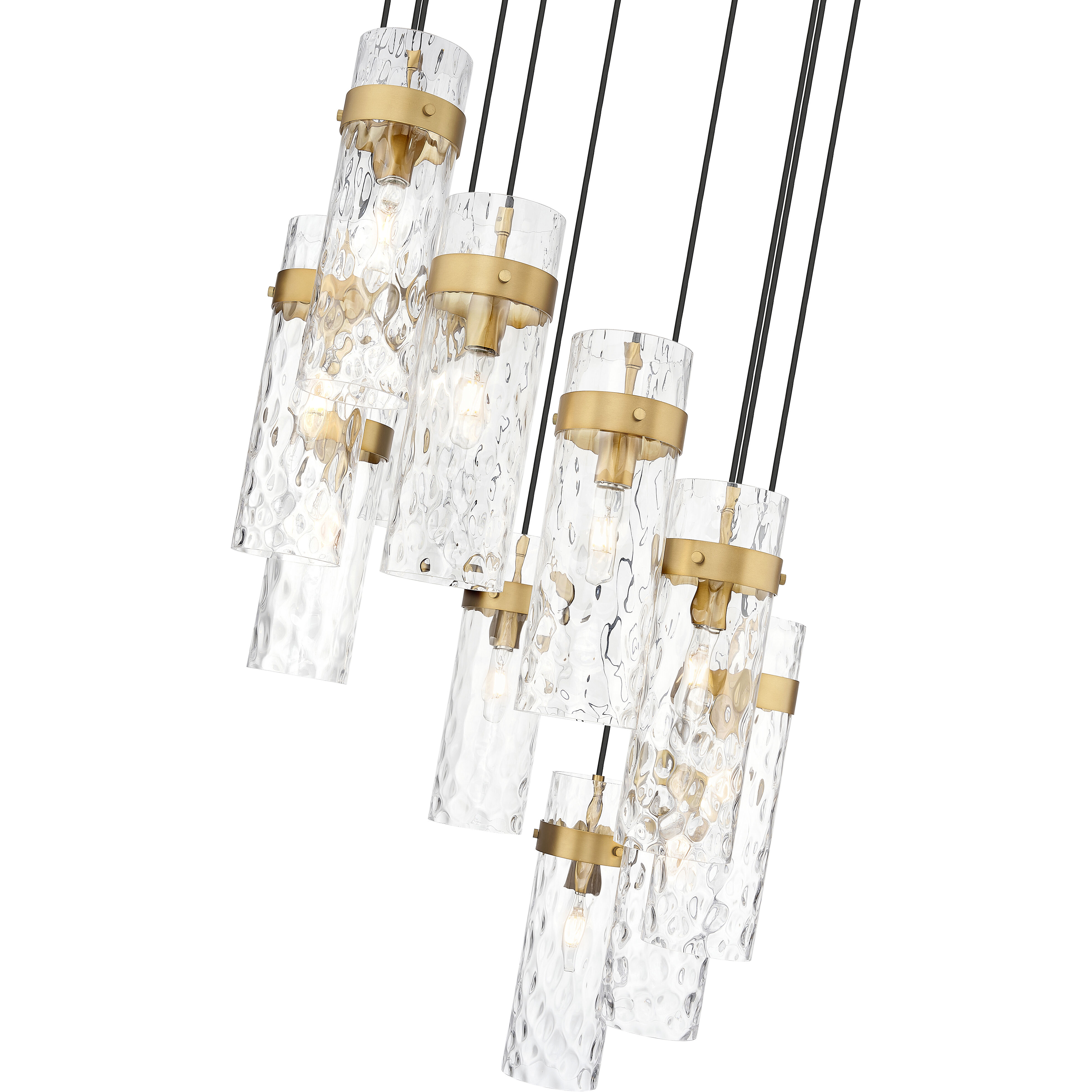 Fontaine 11 Light 26.25 inch Rubbed Brass Chandelier Ceiling Light