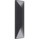 Peak LED 18 inch Textured Black/Brushed Aluminum Outdoor Wall Mount in Textured Black and Brushed Aluminum, Large