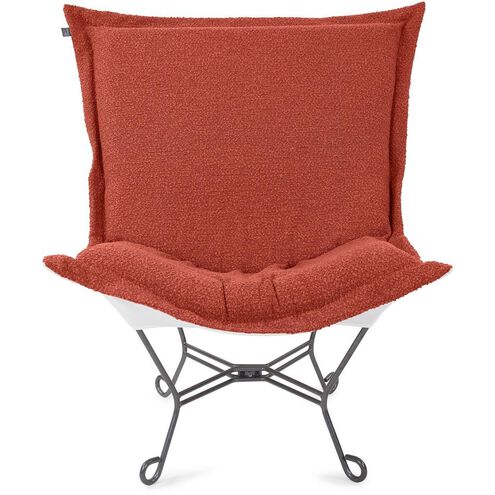 Alicante Coral Patio Scroll Puff Chair