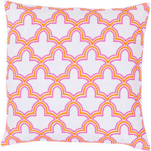 Marji 18 inch Saffron, Bright Pink, White Pillow Kit
