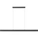 Hudson LED 72 inch Matte Black Linear Chandelier Ceiling Light