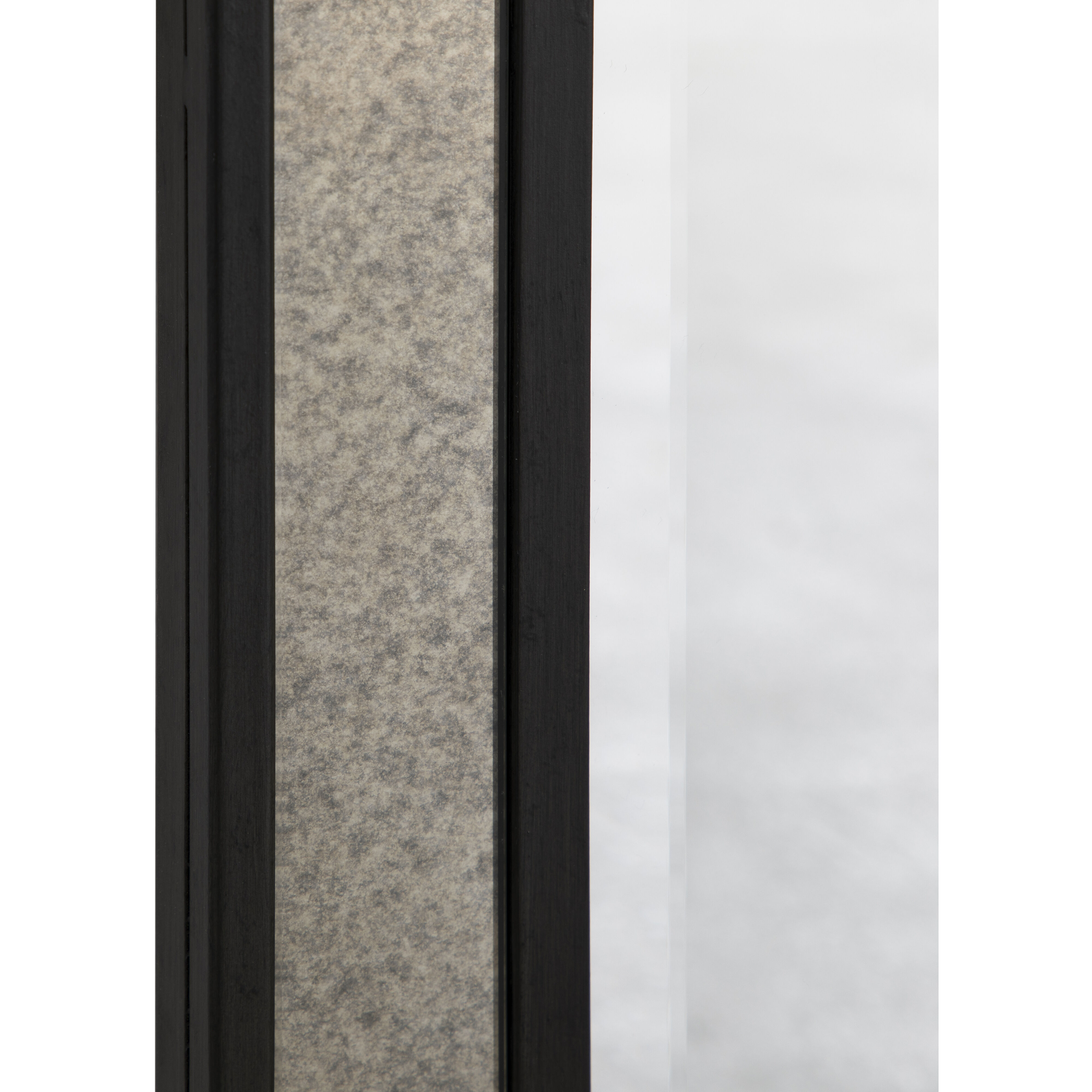 Chantel 77.75 X 37 inch Clean Mirror and Antique Mirror with Black Forged Iron Mirror