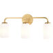 Shelby LED 23 inch Natural Brass Bathroom Light Wall Light