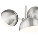 Realm Sphere 3 Light 17.25 inch Brushed Nickel Semi Flush Mount Ceiling Light