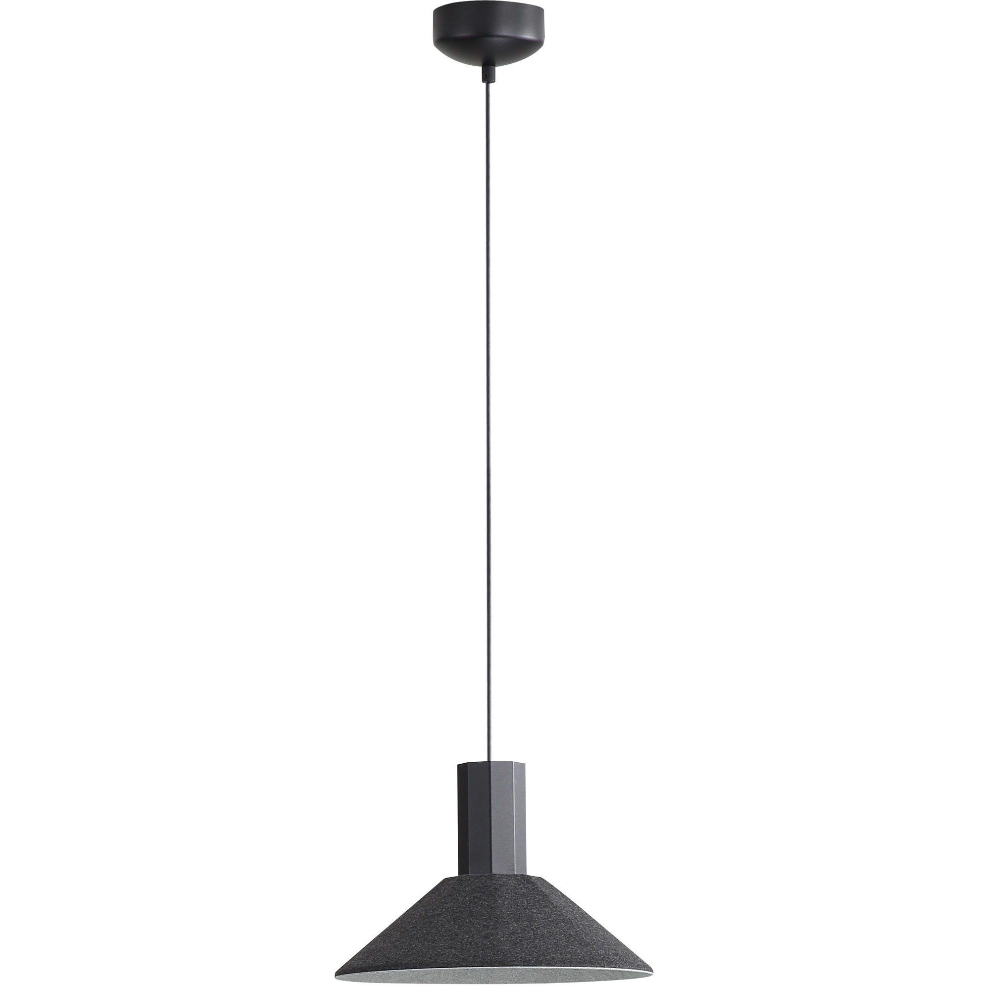 Faroe Pendant Ceiling Light in Flecked Black/Grey