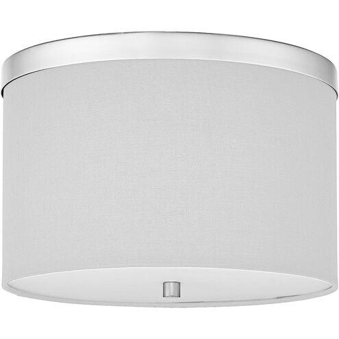 Frederica 2 Light 12 inch Polished Chrome Flush Mount Ceiling Light in White