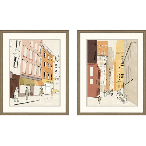 Journey / Travel Orange and Beige and Rust and Yellow Framed Art