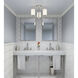 Aria 3 Light 17 inch Antique Polished Nickel Semi-Flush Mount Ceiling Light